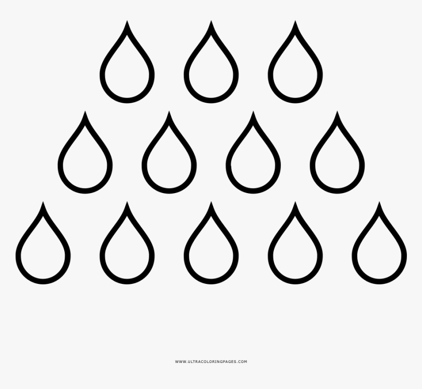 Gotas Página Para Colorear - Line Art, HD Png Download