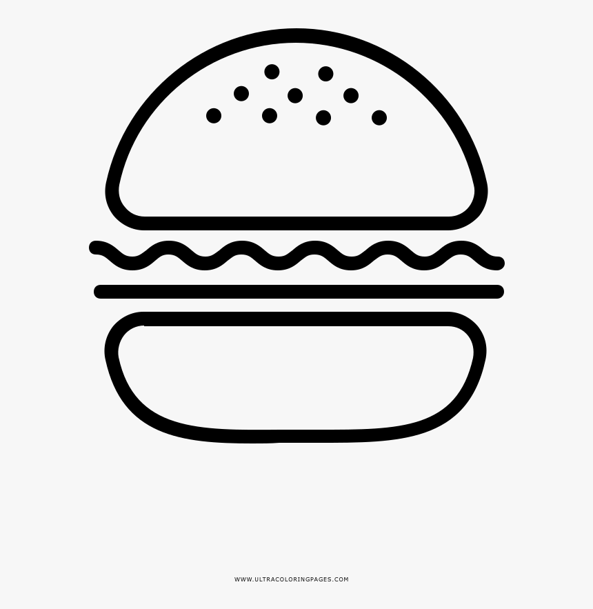 Hamburguesa Página Para Colorear, HD Png Download
