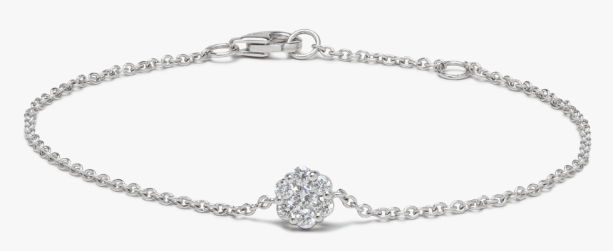 18ct White Gold Diamond Bracelet - Bracelet, HD Png Download