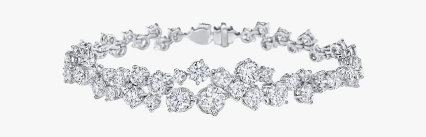 Sparkling Cluster By Harry Winston, Diamond Bracelet - Diamond, HD Png Download
