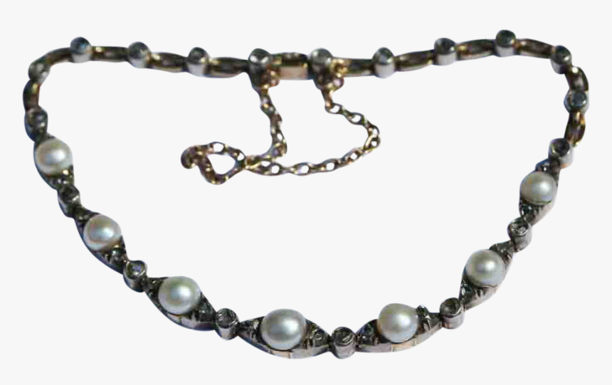 Antique French Pearl Diamond Bracelet From - Necklace, HD Png Download
