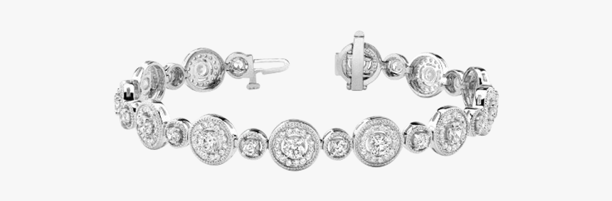 Vintage Gold Diamond Bracelet - Diamond Bracelet Png, Transparent Png