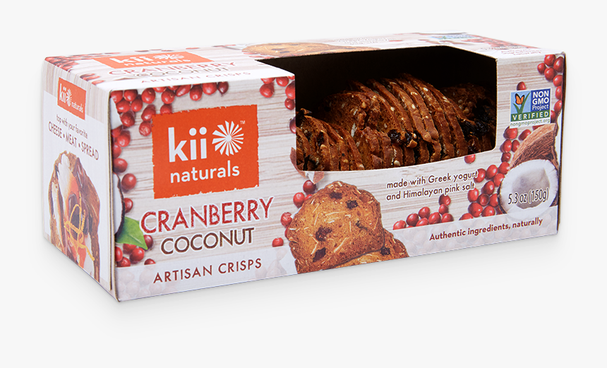 Cranberry Coconut - Kii Naturals Artisan Crackers, HD Png Download