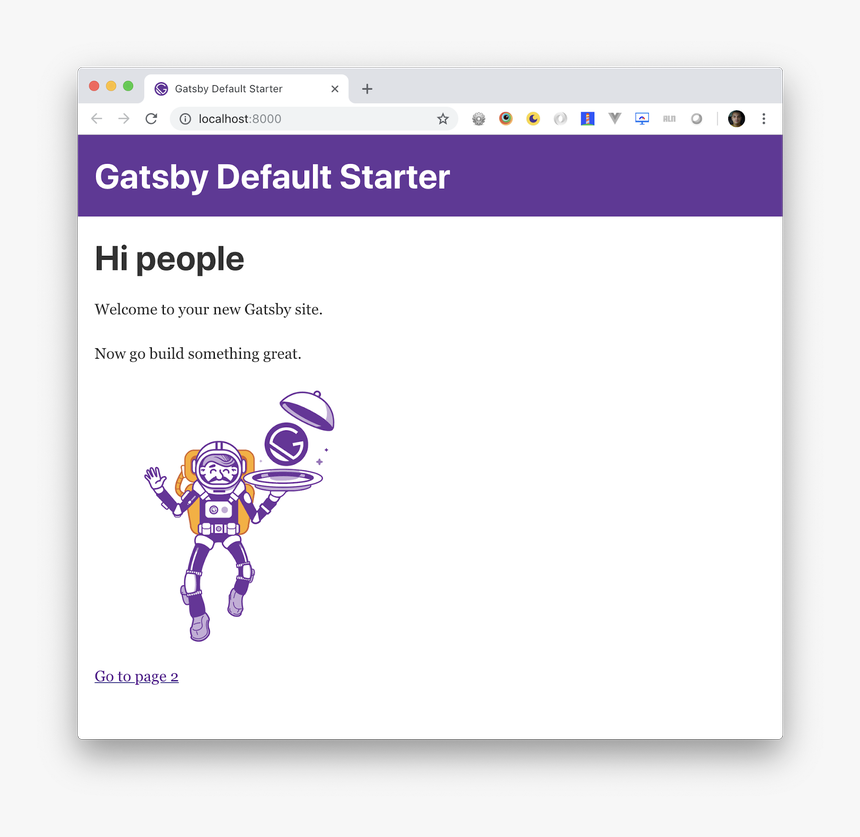 Gatsby Starter Site Hi People, HD Png Download