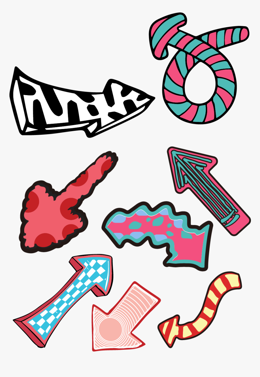 Chalk Wind Color Solid Dimensional Arrow Ai Vector - Portable Network Graphics, HD Png Download