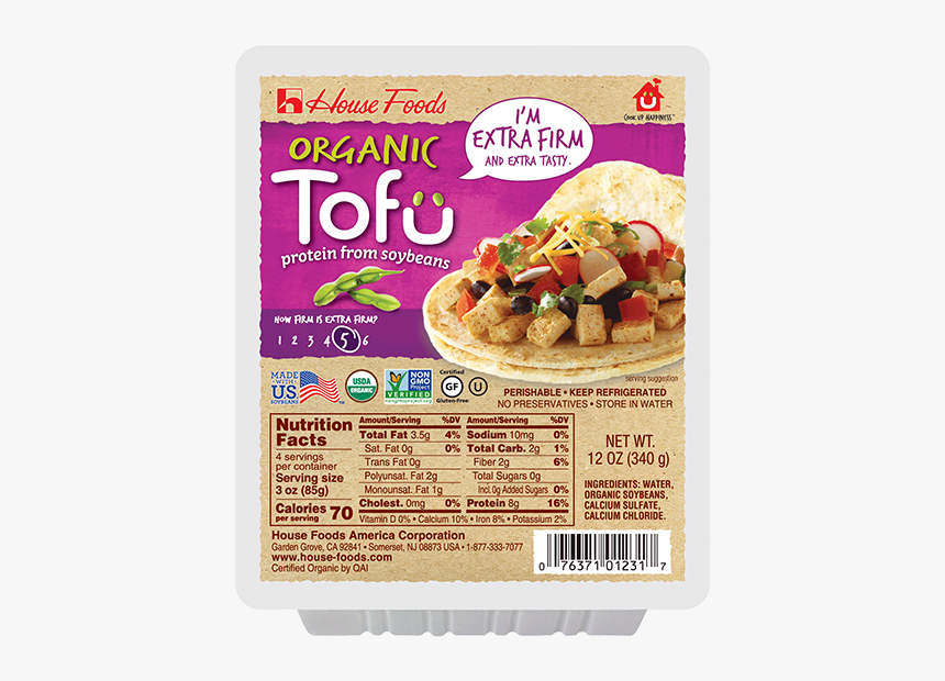 Organic Tofu Extra Firm - House Foods Extra Firm Tofu, HD Png Download