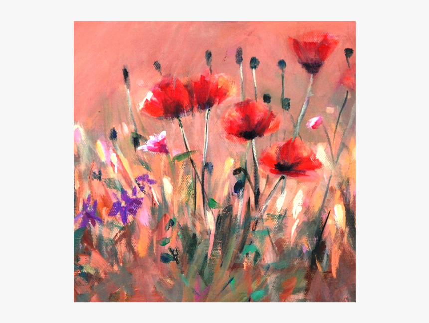 Poppies Glass Trivet - Diana Madaras Poopies, HD Png Download