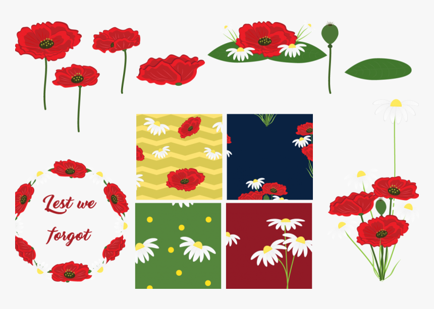 Poppies And Daisies Example Image - Poppy, HD Png Download