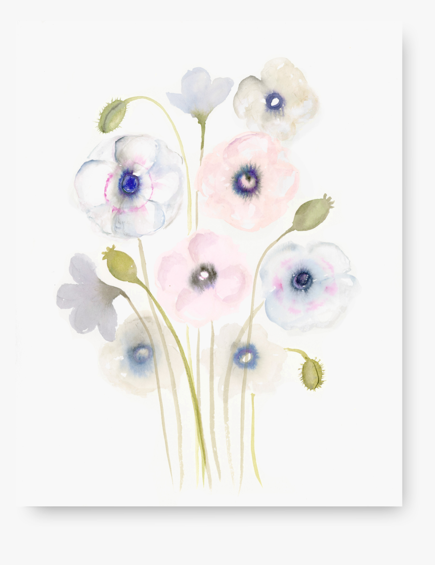 Gentle Poppies Print2, HD Png Download