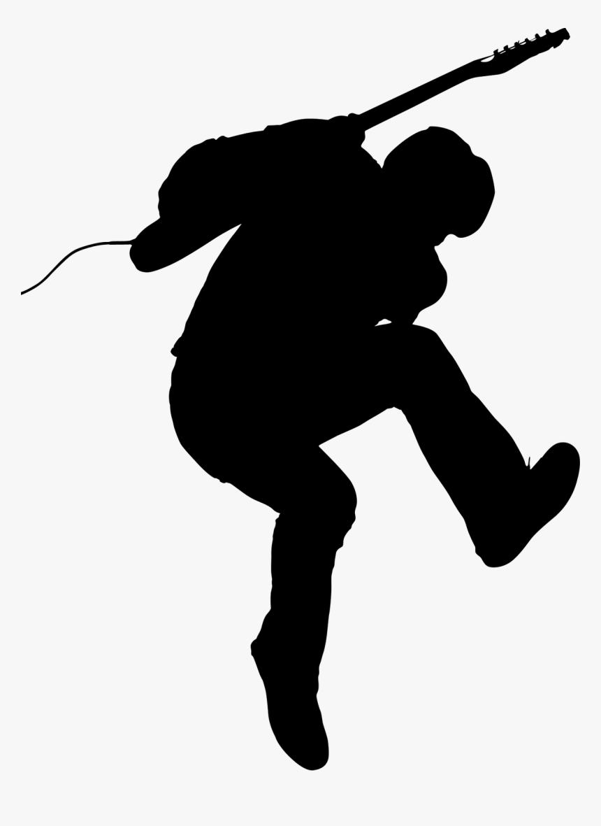 Guitarist Silhouette Acoustic Guitar - Guitarist Silhouette Png, Transparent Png