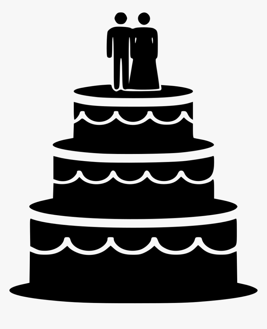 Biscuit Food Sweetness Groom - Wedding Cake Silhouette Png, Transparent Png