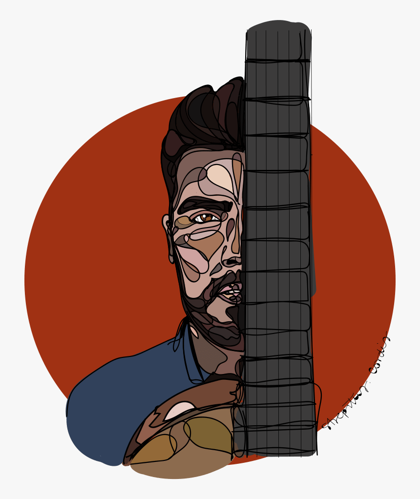 Spanish Guitar Player Based In Atlanta - Cartoon, HD Png Download