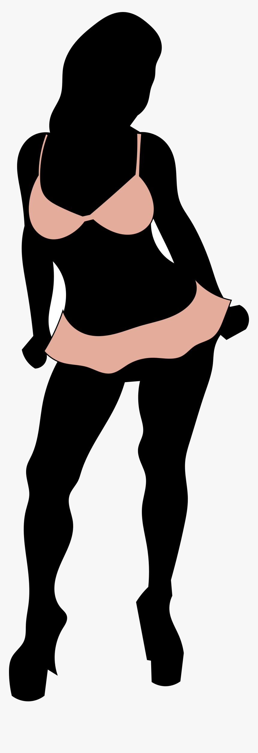 Girl Woman Bikini Silhouette Dance - Bikini Women Silhouette, HD Png Download