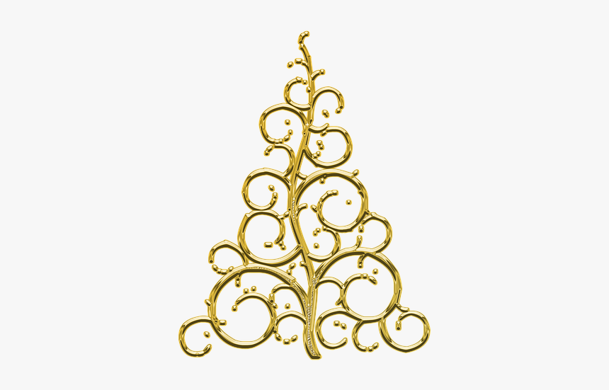 Decoración, Elemento, Oro, Fondo Transparente - Gold Christmas Transparent Background, HD Png Download