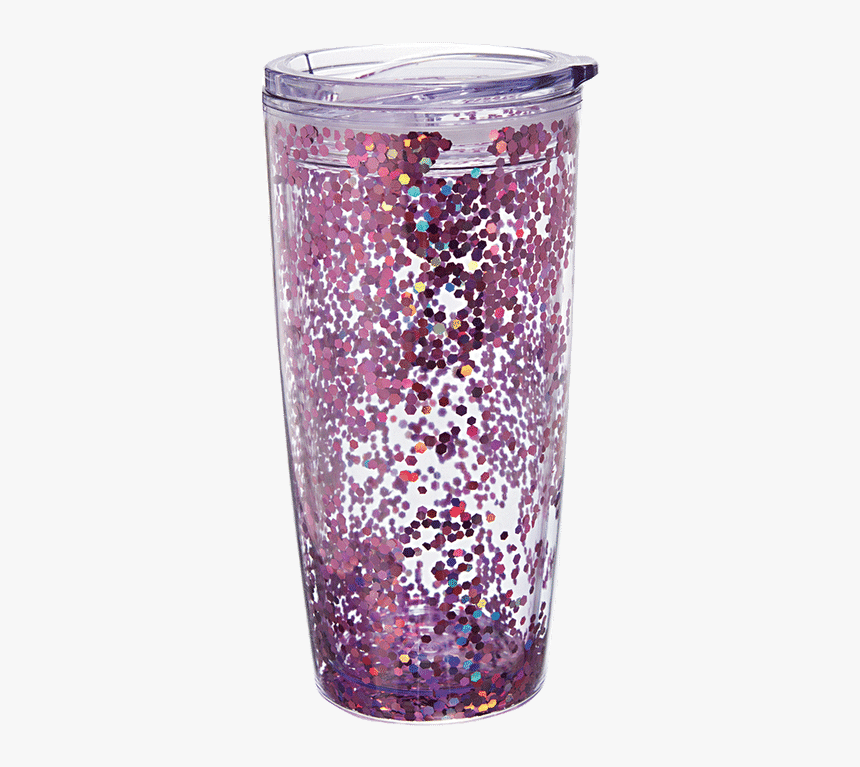 Slant Pink Confetti Travel Tumbler, HD Png Download