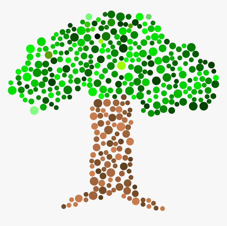 Dot Tree 2 Clip Arts - Portable Network Graphics, HD Png Download