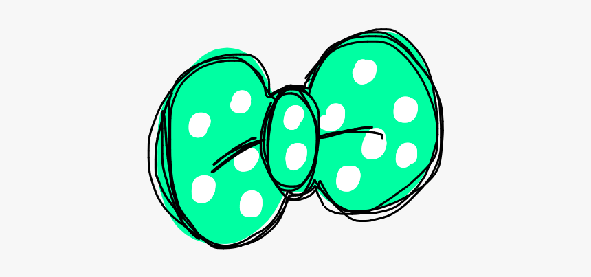 #ribbon #green #dot #white #freetoedit, HD Png Download