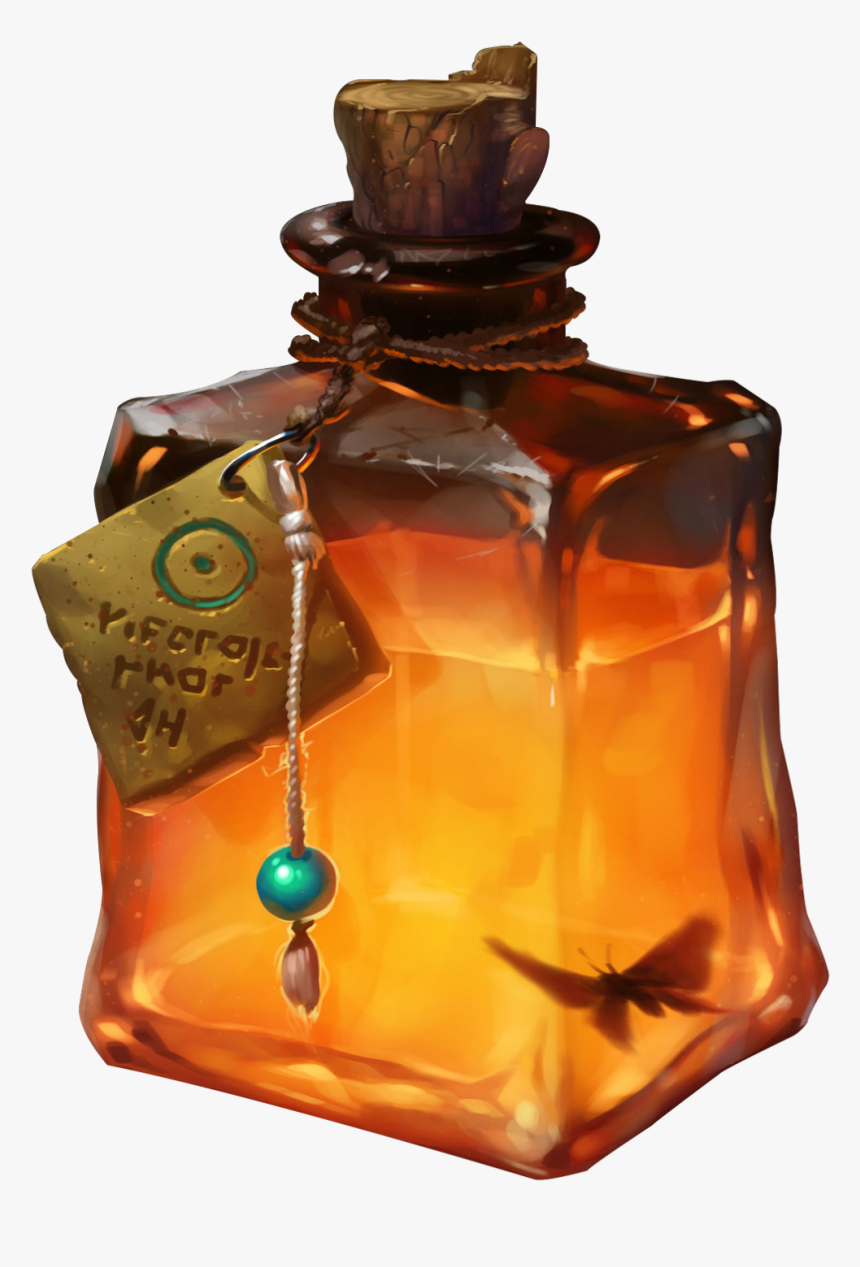 #potion #bottle #liquid #orange #glass - Potions, HD Png Download