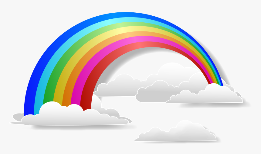 Rainbow Vector Euclidean Cloud Iridescence Free Photo - Cloud Background Clip Art, HD Png Download