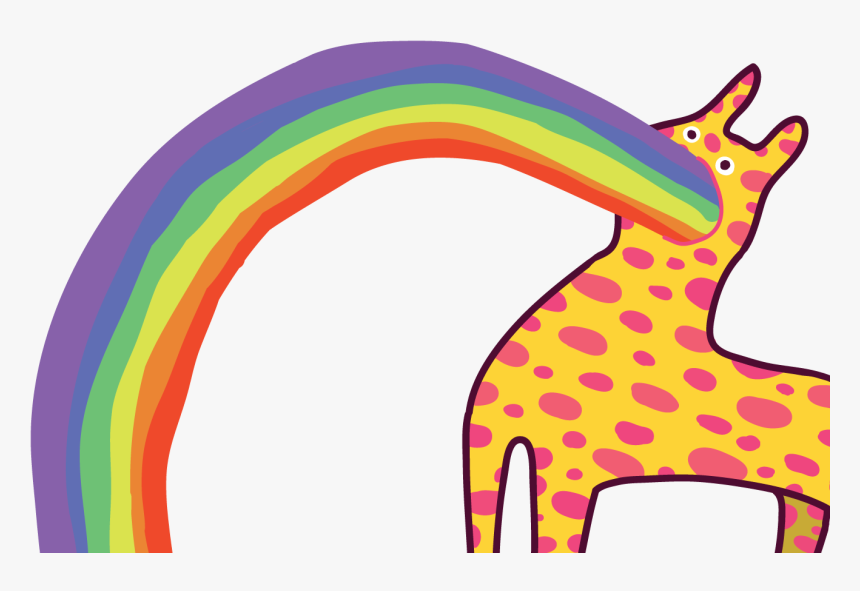 Rainbow Adobe Illustrator Drawing Vector Illustration - Giraffe, HD Png Download