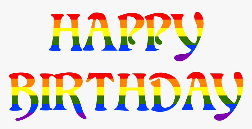 Typography Vector Birthday - Happy Birthday In Different Colors, HD Png Download
