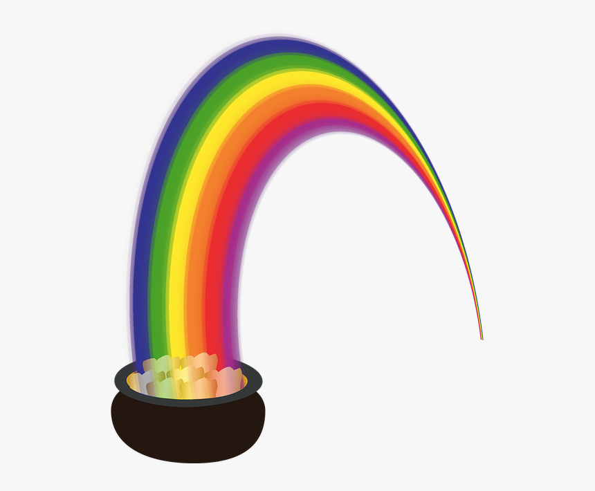 Pote De Ouro Com Arco Iris, HD Png Download
