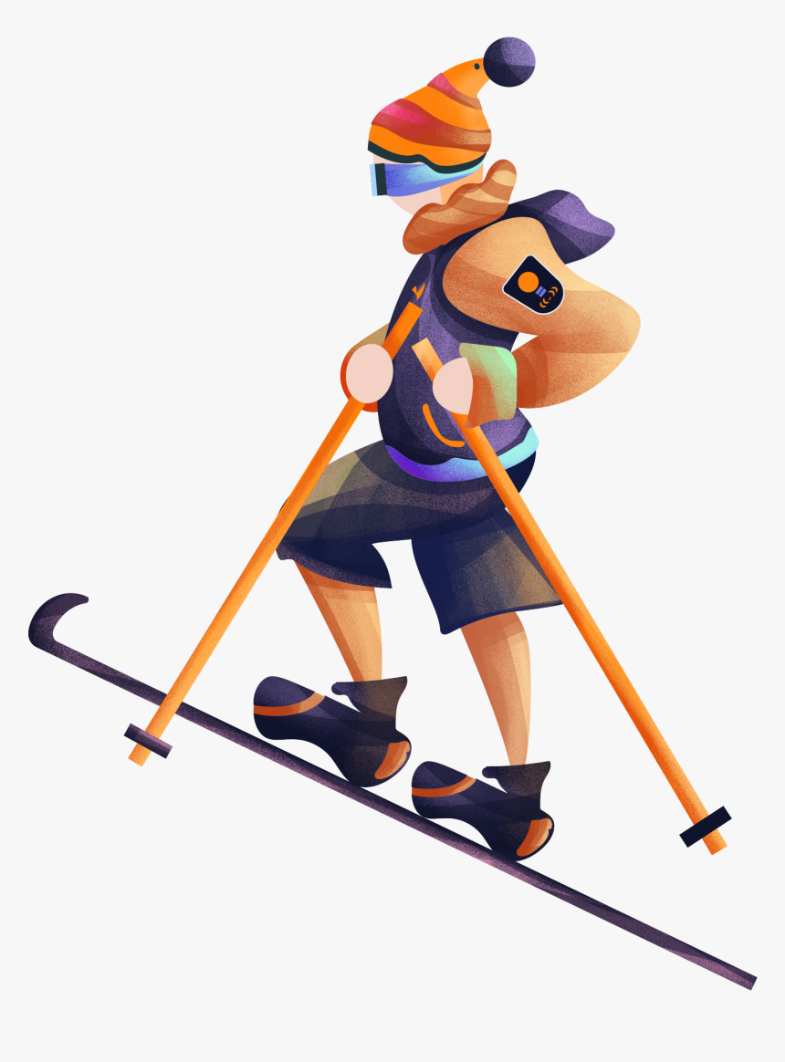 Transparent Nordic Skier Clipart - Skiing, HD Png Download