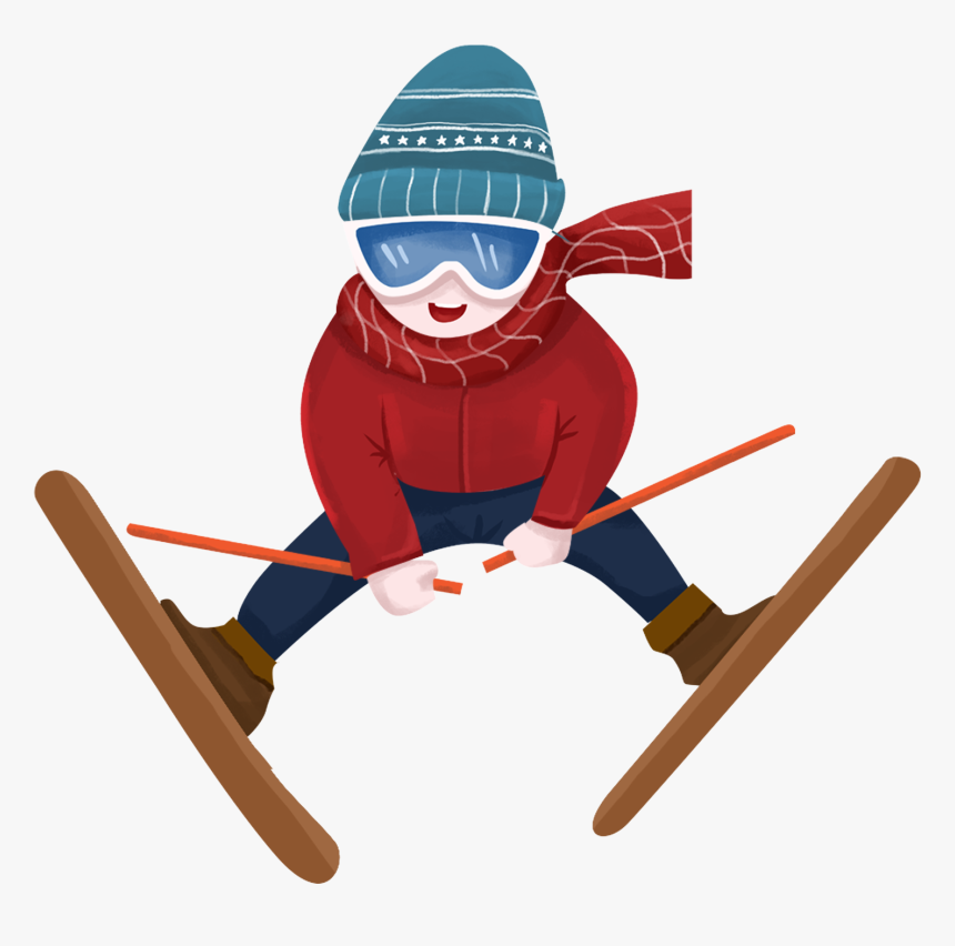 Fresh Winter Boy Character Png And Psd - Ski Jumping, Transparent Png