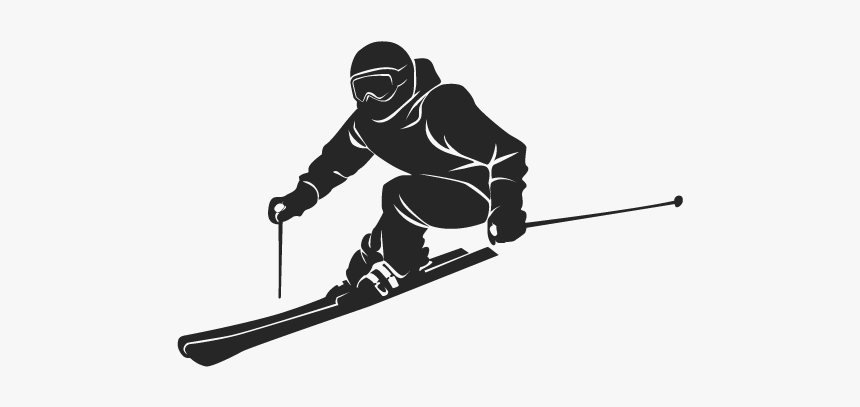 Clip Art Mtn Mike S Sports - Силуэт Лыжник, HD Png Download