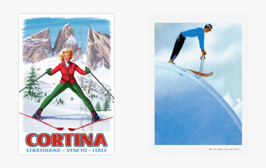 Vintage Poster Slides6 - Retro Ski Posters, HD Png Download