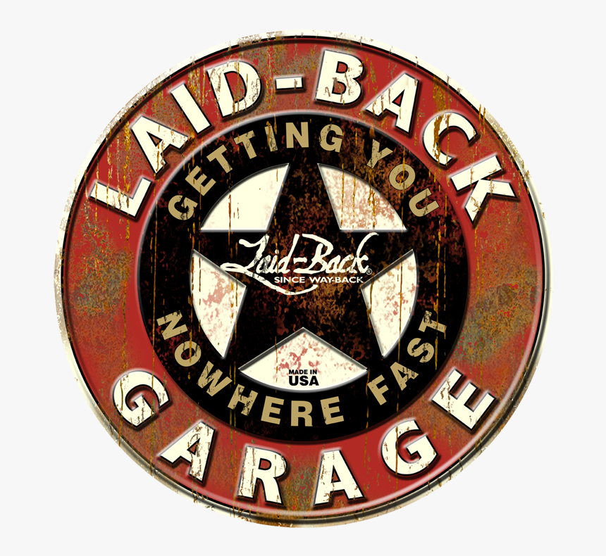 Garage Star Embossed Metal Sign Vintage Metal Garage - Emblem, HD Png Download