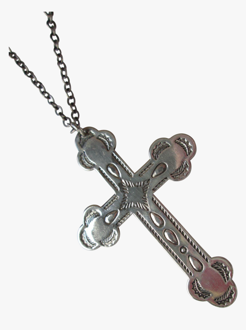 Vintage Bell Trading Sterling Silver Navajo Cross Pendant - Locket, HD Png Download