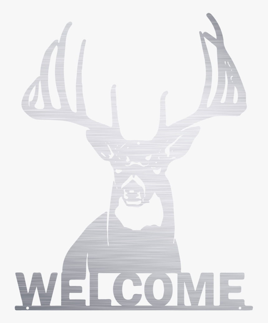 Welcome Whitetail Buck Metal Sign , Png Download - Elk, Transparent Png