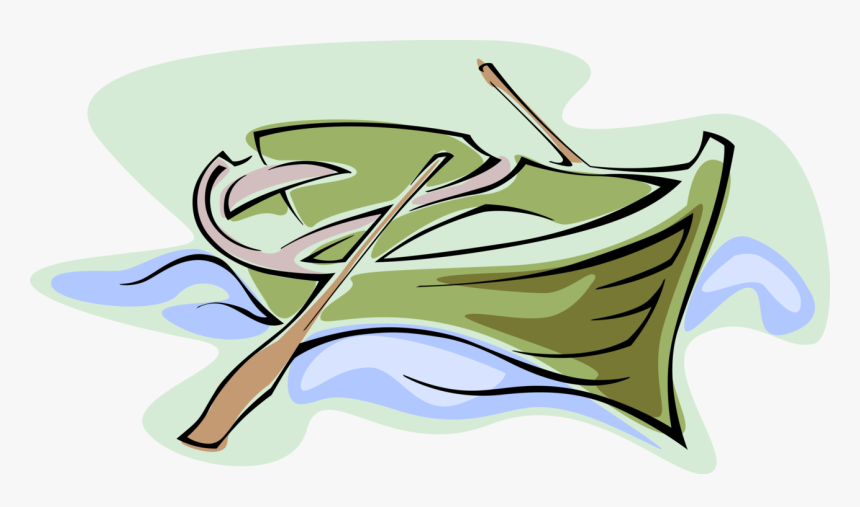 Wooden Rowboat With Oars, HD Png Download