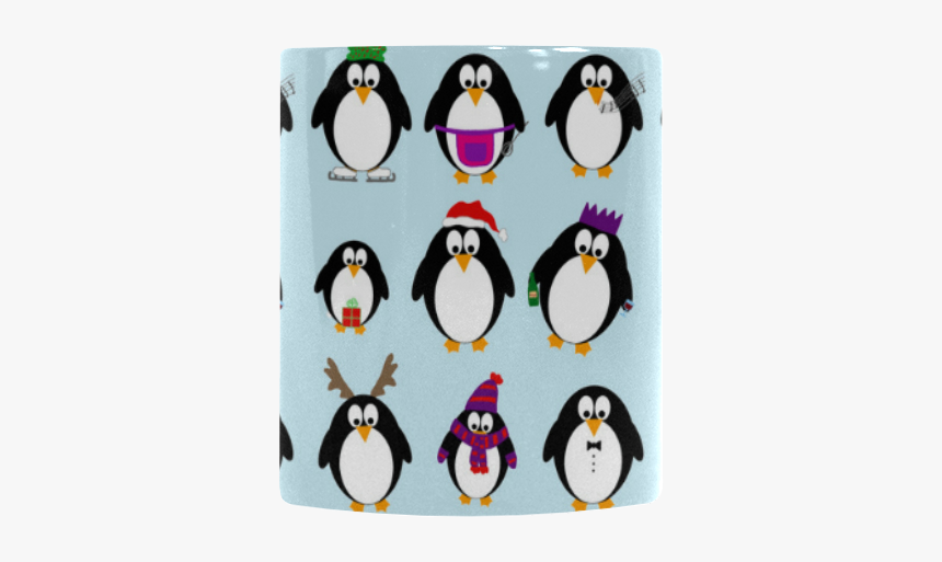 Christmas Party Penguins Custom Morphing Mug - Adã©lie Penguin, HD Png Download