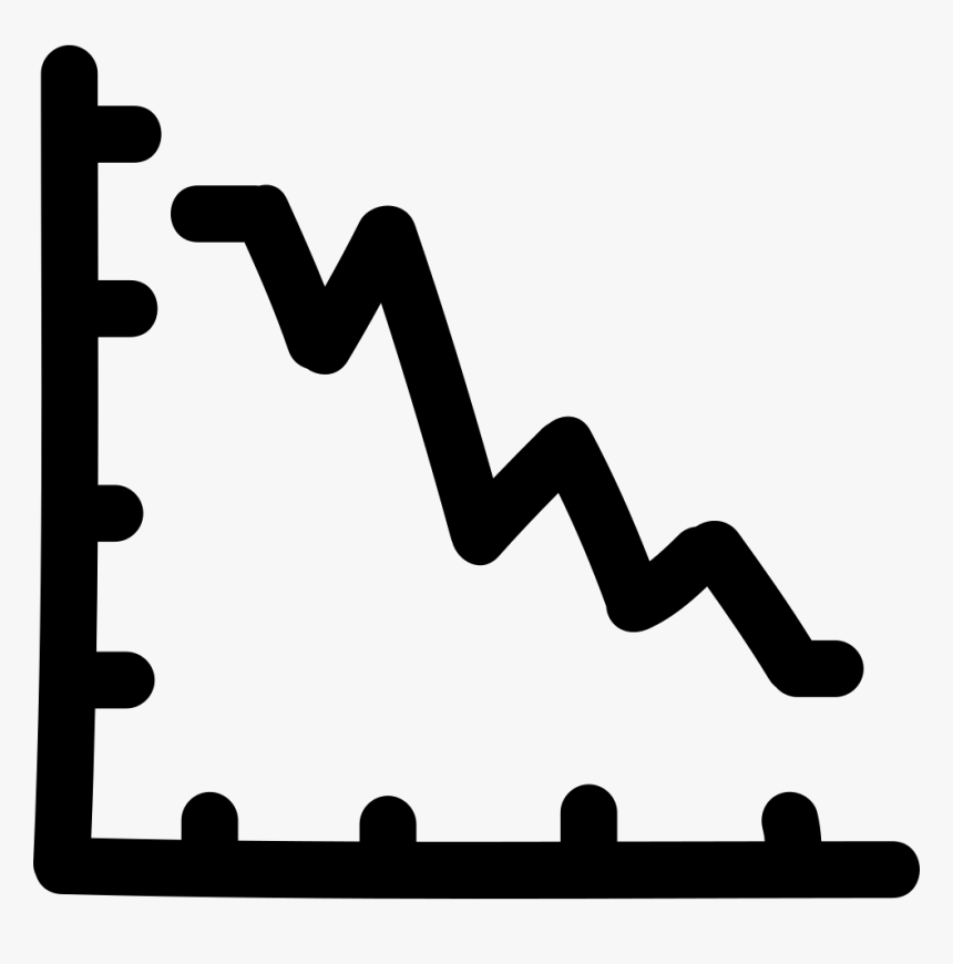 Business Report Graphic With Descendant Line Hand Drawn - Simbolo Gráfica, HD Png Download