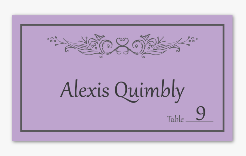 Hand Drawn Scroll Place Cards 
								data-caption - Fountain, HD Png Download