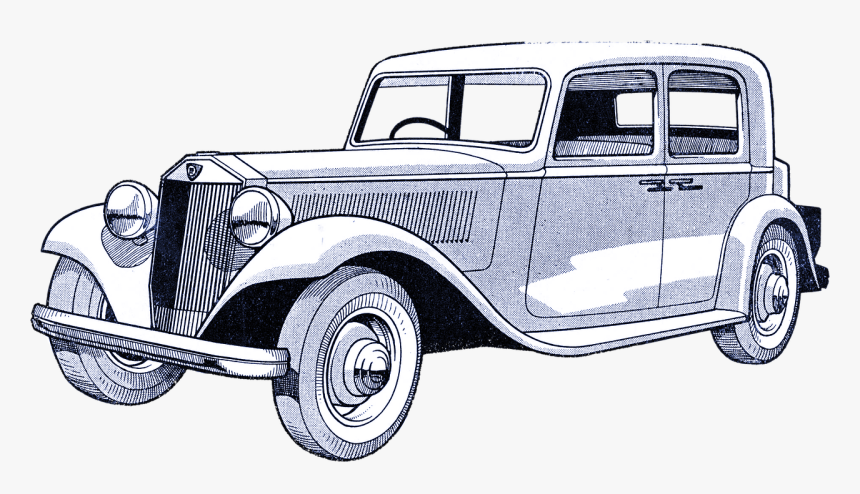 Car, Vintage, Drawing, Old, Antique, Automobile - Carros Antigos Para Desenhar, HD Png Download