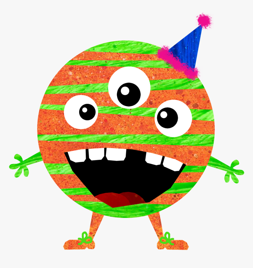 Transparent Monster Mouth Png - Orange And Green Stripe Character, Png Download