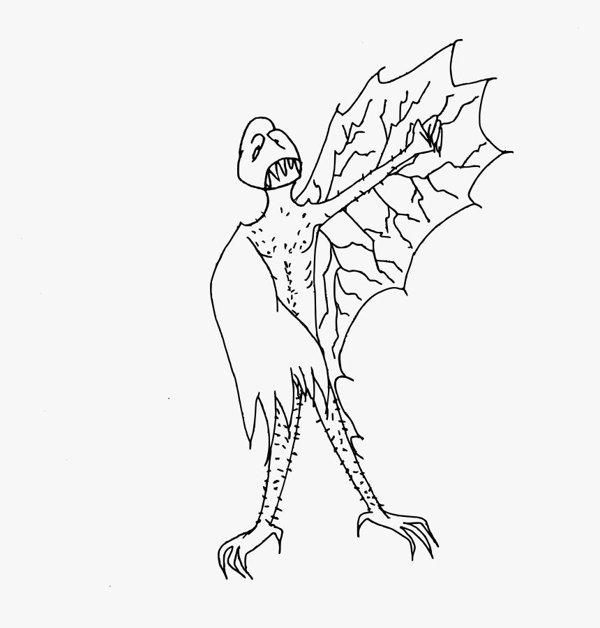 Cartoon Monster Clip Arts - Line Art, HD Png Download