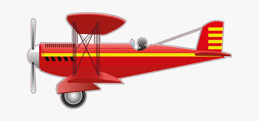 Biplane Airplane Paper Aircraft Sticker - Biplane, HD Png Download