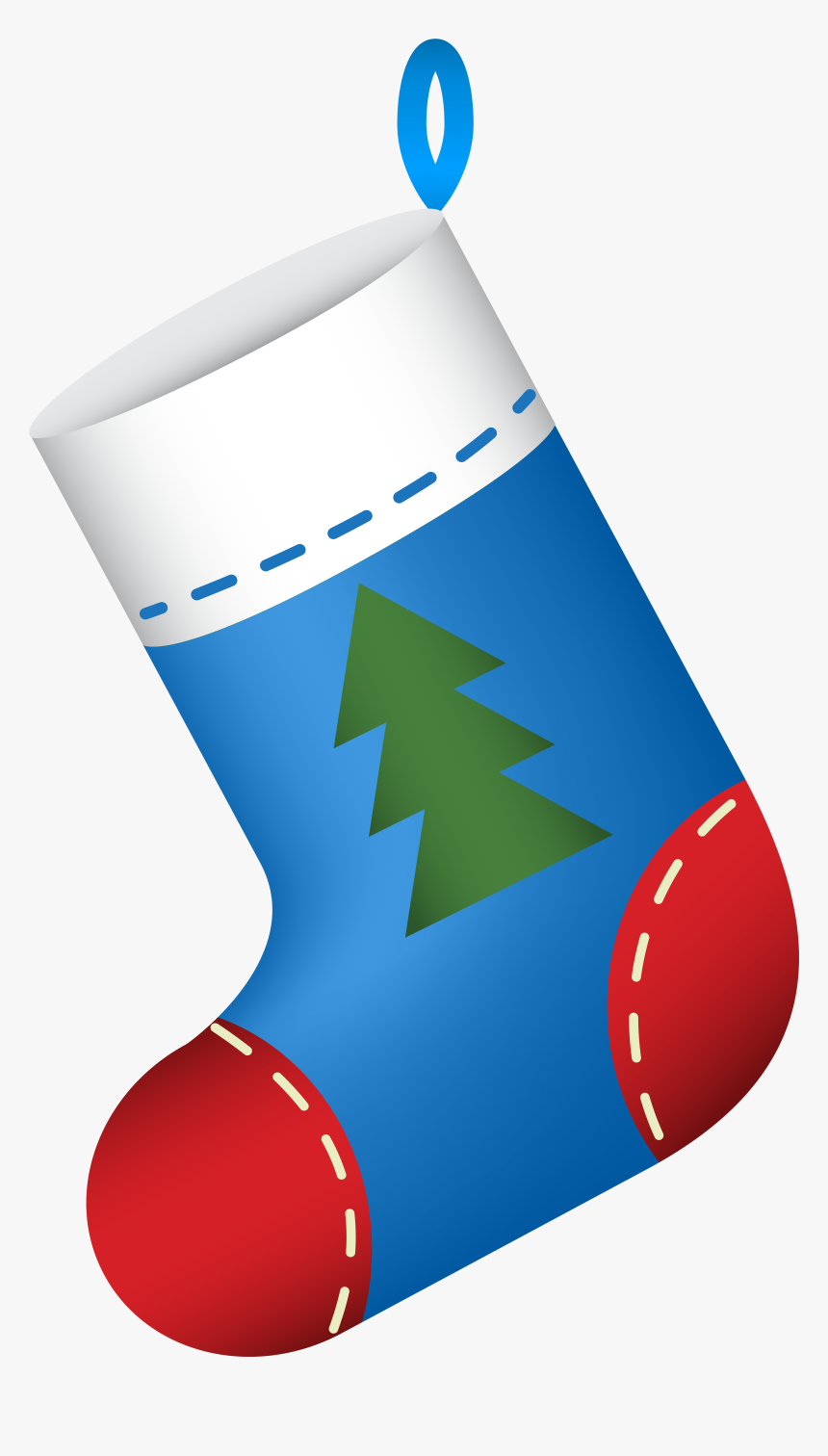 Christmas Stocking Blue Png Clip Art Gallery - Clip Art Christmas Socks, Transparent Png