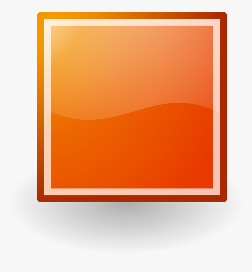 Stop Orange Button Tango Style - Stop Button Png Orange, Transparent Png
