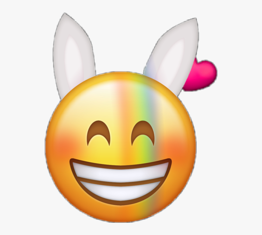 Emojie Emonjies Emotions Emoticones Emoji Bunny Conejo - Transparent Smiley Emoji, HD Png Download