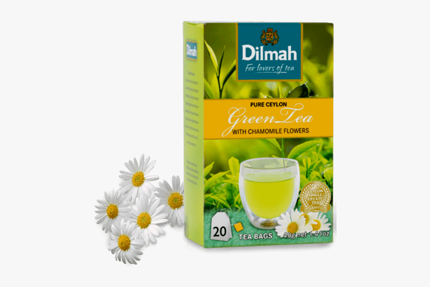 Pack Of Green Tea And Chamomile Flowers - Dilmah Ceylon Green Tea, HD Png Download