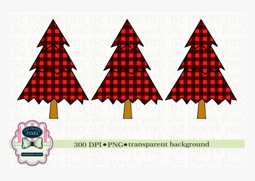 Tree Design Buffalo Plaid Christmas Sublimation Printable - Buffalo Plaid Christmas Tree, HD Png Download