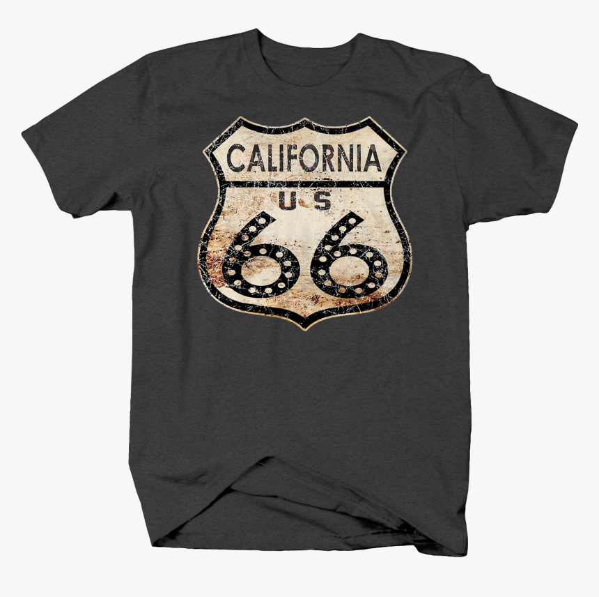 Route 66 Distressed Vintage Sign Mother Road Ride Free - Active Shirt, HD Png Download