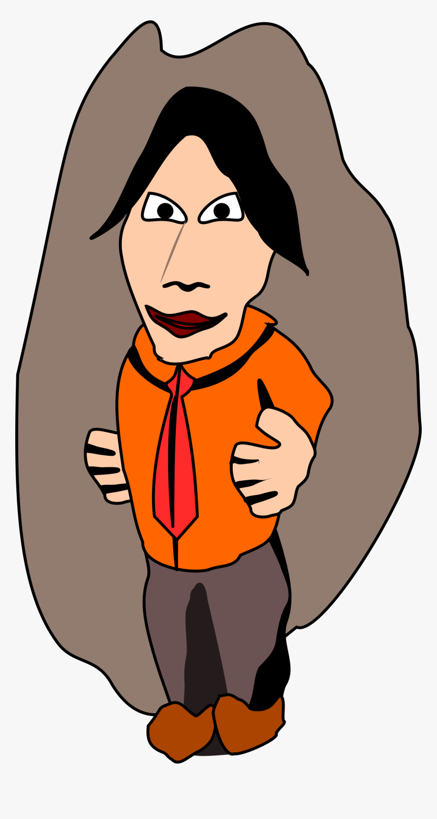 Man With Necktie Clip Arts - Cartoon, HD Png Download