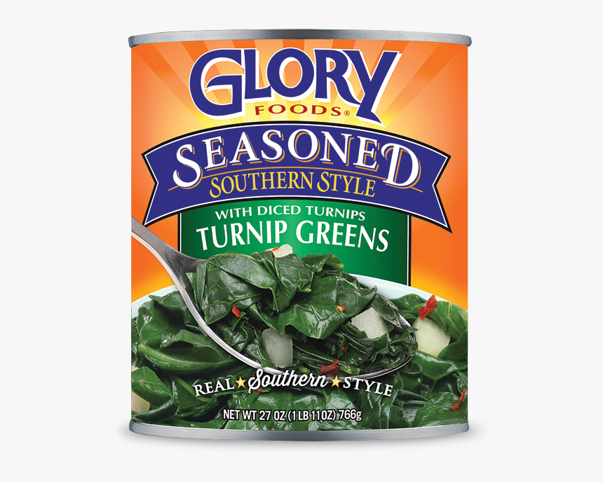 Turnip Greens With Diced Turnips Glory Seasoned Collard Greens, HD