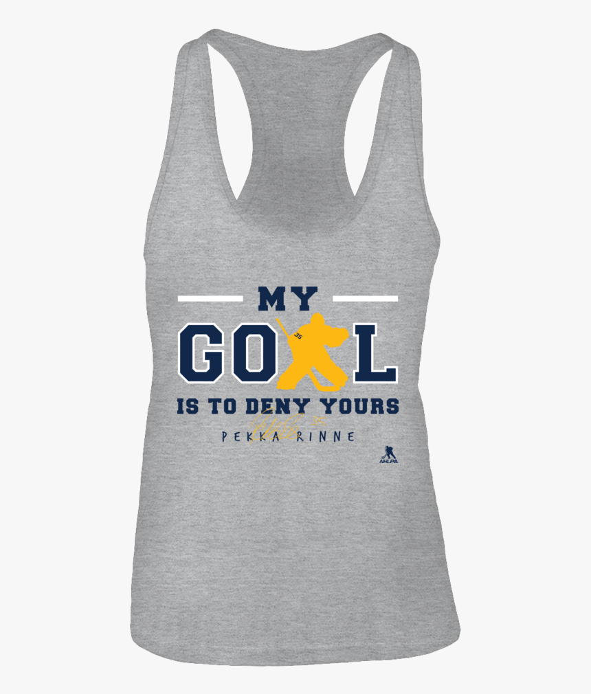 My Goal Is To Deny Yours Pekka Rinne Shirt - Active Tank, HD Png Download